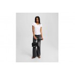 Karl Lagerfeld Slim V-Neck Γυναικείο Κοντομάνικο T-Shirt Λευκό