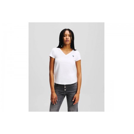 Karl Lagerfeld Slim V-Neck T-Shirt Γυναικείο 