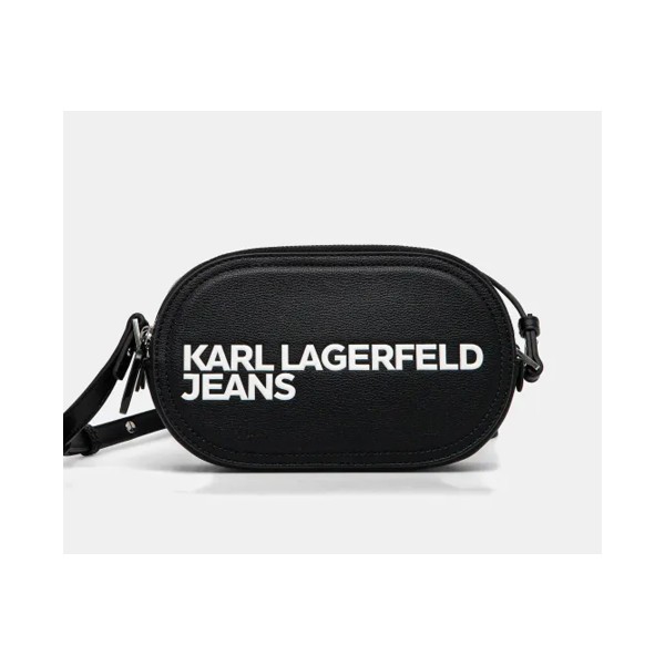 Karl Lagerfeld Essential Logo Pu Cam Τσαντάκι Χιαστί - Ώμου (A2W30249 999)