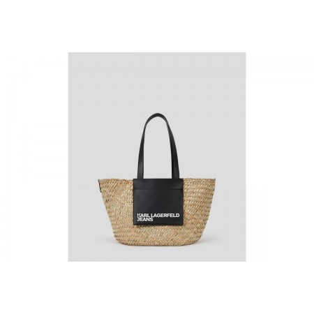 Karl Lagerfeld Raffia Τσάντα Shopper 