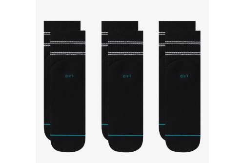 Stance Vital Quarter Κάλτσες Ψηλές 3 Ζευγάρια (A356A25VIT-BLK)