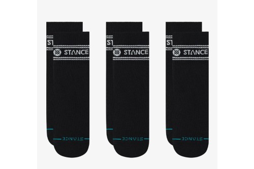 Stance Vital Quarter Κάλτσες Ψηλές 3 Ζευγάρια (A356A25VIT-BLK)
