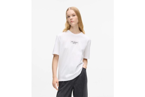 Karl Lagerfeld Outline Logo T-Shirt Γυναικείο (A4W17003 100)