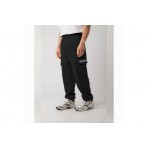 Bee Unusual Ανδρικό Παντελόνι Φόρμας Cargo Μαύρο