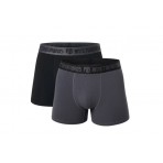 Antetokounbros Underwear Εσώρουχο Boxer Ανδρικό 2 - Τεμάχια (ACJD352001 BLACK-GREY)