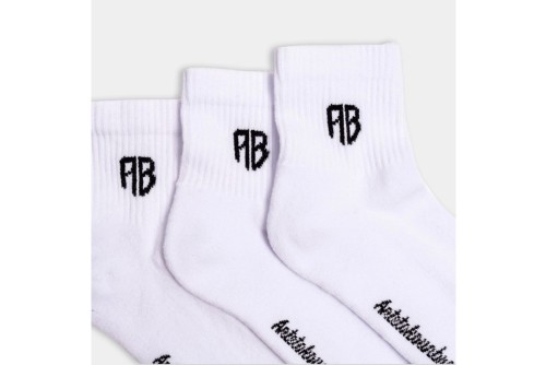 Antetokounbros Ab Logo Κάλτσες Κοντές 3 Ζευγάρια (ACMS352005 100)
