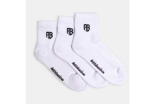 Antetokounbros Ab Logo Κάλτσες Κοντές 3 Ζευγάρια (ACMS352005 100)