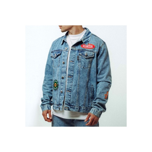 Bee Unusual Feel Good Patchwork Μπουφάν Τζιν Ανδρικό (AJ-242500)