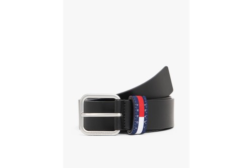 Tommy Jeans Ryan Logo Keeper Leather Ζώνη Casual (AM0AM13688 BDS)