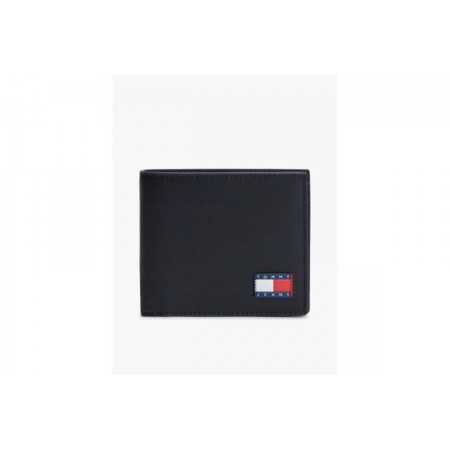 Tommy Jeans Heritage Leather CC And Coin Ανδρικό Πορτοφόλι Μαύρο