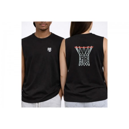 AntetokounBros Hoop Ανδρικό Αμάνικο Μπλουζάκι Μαύρο