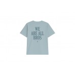 AntetokounBros All Bros Stonewashed Oversized Ανδρικό Κοντομάνικο T-Shirt Σιέλ