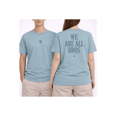 AntetokounBros All Bros Stonewashed Oversized Ανδρικό Κοντομάνικο T-Shirt Σιέλ