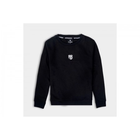 AntetokounBros Element Παιδική Μακρυμάνικη Μπλούζα με Λαιμόκοψη Μαύρη