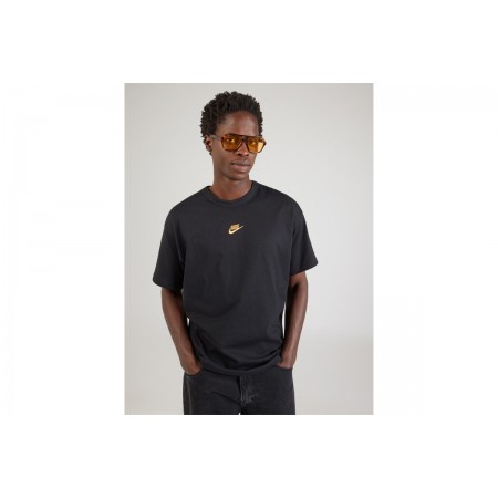Nike Sportswear Club Ανδρικό Κοντομάνικο T-Shirt Μαύρο, Χρυσό