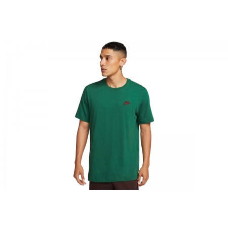 Nike Ανδρικό Κοντομάνικο T-Shirt Πράσινο (AR4997 341)