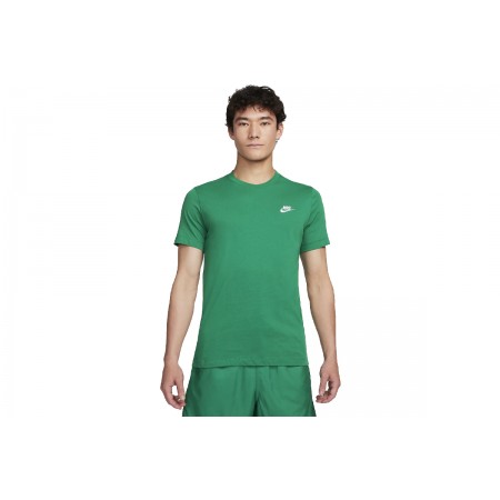 Nike Sportswear Club Ανδρικό Κοντομάνικο T-Shirt Πράσινο