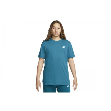 Nike Ανδρικό Κοντομάνικο T-Shirt Πετρόλ (AR4997 381)