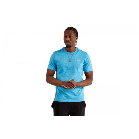 Nike Ανδρικό Κοντομάνικο T-Shirt Γαλάζιο (AR4997 416)