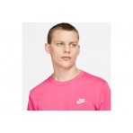 Nike Ανδρικό Κοντομάνικο T-Shirt Ροζ (AR4997 685)