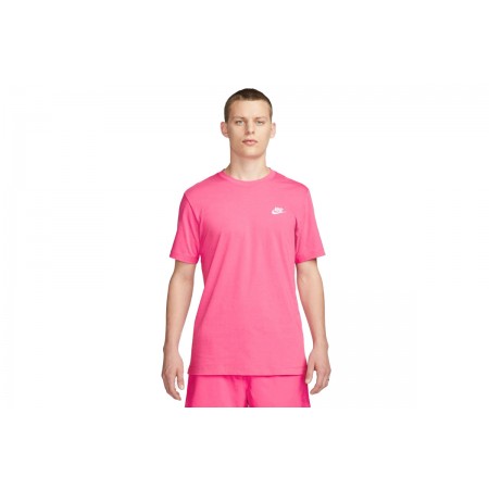Nike Ανδρικό Κοντομάνικο T-Shirt Ροζ (AR4997 685)