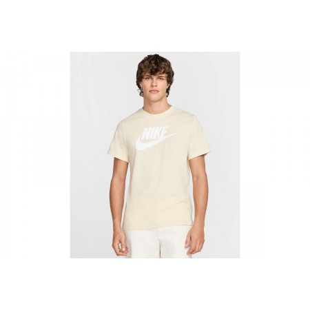 Nike Sportswear Ανδρικό Κοντομάνικο T-Shirt Μπεζ