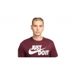 Nike Ανδρικό Κοντομάνικο T-Shirt Μπορντό (AR5006 682)