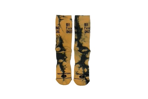 Bee Unusual Bee Fxxxing Unusual Tie Dye Κάλτσες Ψηλές 1 Ζευγάρι (AS-221223 YELLOW)