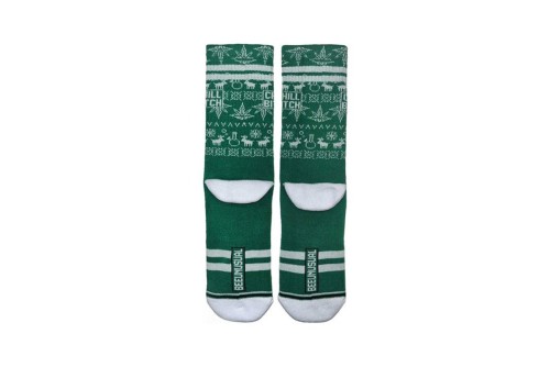 Bee Unusual 420 Collectives Chill Bitch Κάλτσες Ψηλές 1 Ζευγάρι (AS-225009 GREEN WHITE)