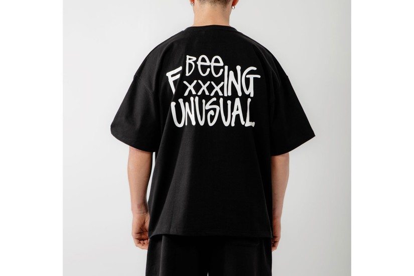 Bee Unusual Bee Fxxxing Unusual Ανδρικό Κοντομάνικο T-Shirt Μαύρο