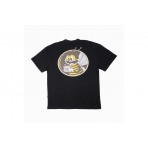 Bee Unusual High Flowers Ανδρικό Κοντομάνικο T-Shirt Μαύρο