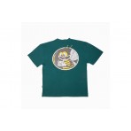 Bee Unusual High Flowers Ανδρικό Κοντομάνικο T-Shirt Πράσινο