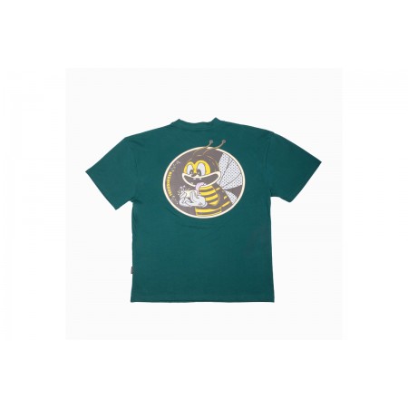 Bee Unusual High Flowers Oversized T-Shirt Ανδρικό 