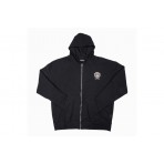 Bee Unusual Ανδρική Βαμβακερή Ζακέτα με Κουκούλα Μαύρη