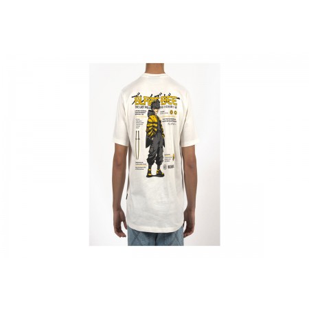 Bee Unusual Blaze Bee Relaxed Ανδρικό Κοντομάνικο T-Shirt Λευκό, Μαύρο, Κίτρινο