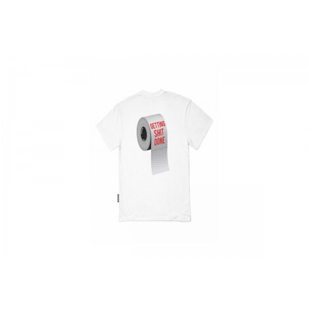 Bee Unusual Getting Shit Done Oversized Ανδρικό Κοντομάνικο T-Shirt Λευκό