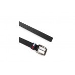 Tommy Jeans Flag Square Buckle Leather Γυναικεία Casual Ζώνη Μαύρη