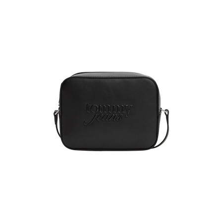 Tommy Jeans Essential Logo Crossbody Τσαντάκι Χιαστί - Ώμου Μαύρο