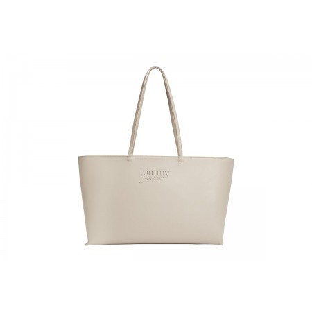 Tommy Jeans Must Γυναικεία Τσάντα Tote Μπεζ