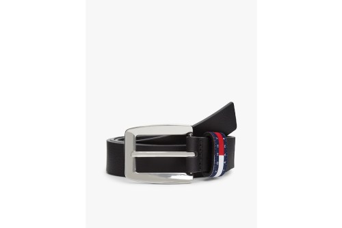 Tommy Jeans Heritage Plaque Buckle Leather Ζώνη Casual (AW0AW18505 BDS)
