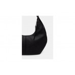 Tommy Jeans Flag Plaque Slouch Hobo Γυναικεία Τσάντα Ώμου - Χειρός Μαύρη 3,3L