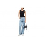Tommy Jeans Bold Γυναικεία Τσάντα Ώμου Μαύρη, Ασημί