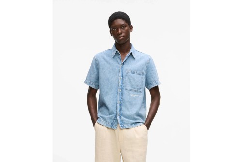 Karl Lagerfeld Denim Πουκάμισο Κοντομάνικο Ανδρικό (B2M16013 356)