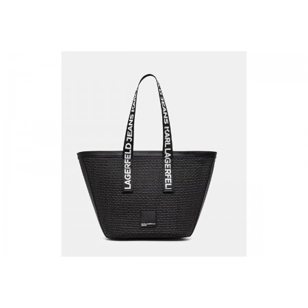 Karl Lagerfeld Logo Woven Raffia Τσάντα Tote 