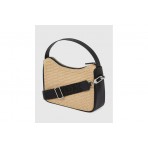 Karl Lagerfeld Logo Woven Raffia Mini Hobo Τσάντα Ώμου-Χειρός (B2W30115 106)