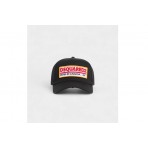 Dsquared2 Logo Patch Unisex Baseball Καπέλο Strapback Μαύρο