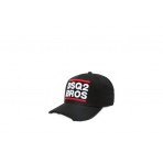 Dsquared2 Dsq2 Bros Baseball Καπέλο Strapback Μαύρο, Λευκό, Κόκκινο