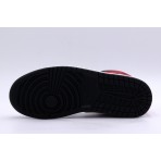 Jordan Air 1 Black Toe Mid Παπούτσια Μαύρα, Λευκά, Κόκκινα