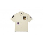Huf Stax Patches Button Up Πουκάμισο Κοντομάνικο Ανδρικό (BU00235 NATURAL)
