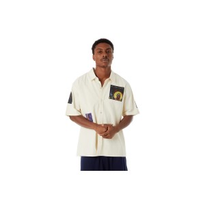 Huf Stax Patches Button Up Πουκάμισο Κοντομάνικο Ανδρικό (BU00235 NATURAL)